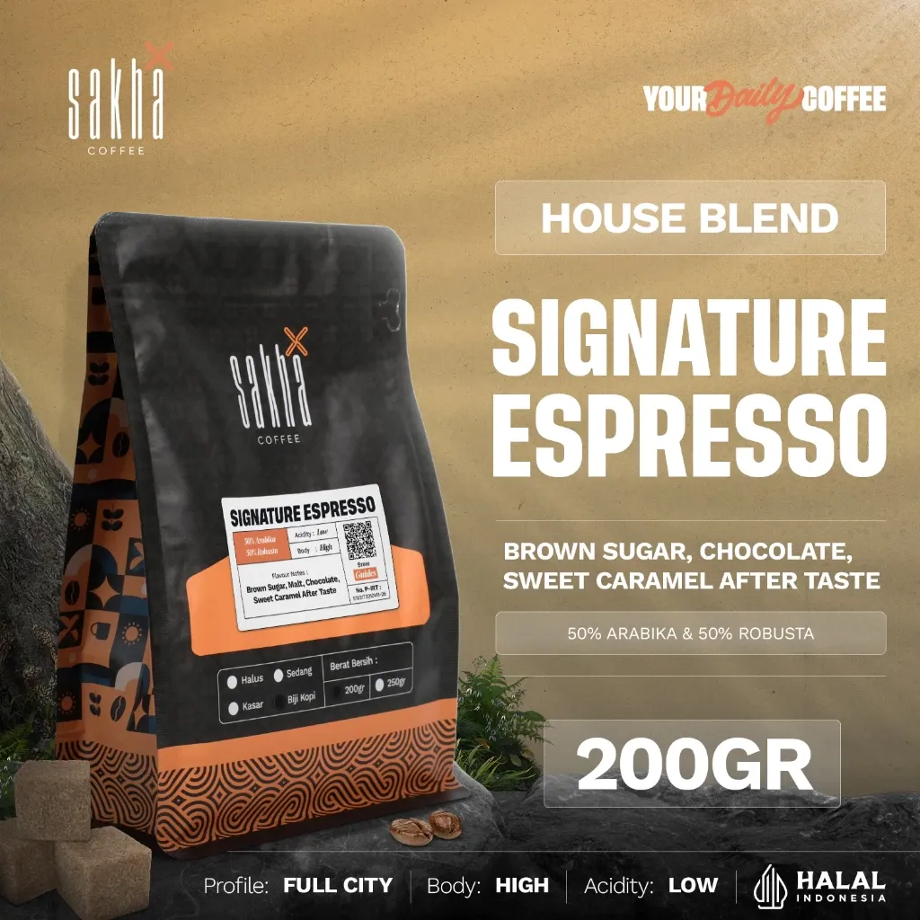 Signature Espresso House Blend 50% Arabika 50% Robusta
